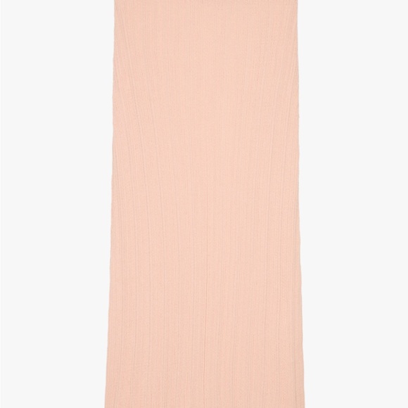 New Zara $129 SRPLS Midi Salmon Skirt 4566/421 SKRT KNT 10 Small Large - Picture 10 of 10